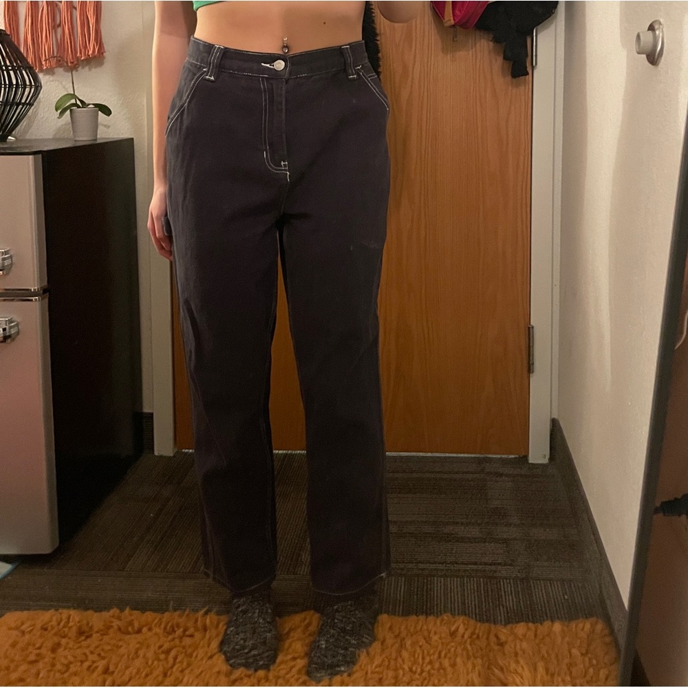 PacSun Highwaisted Grey Cargo Pants with Loopholes